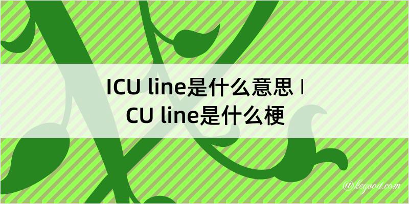 ICU line是什么意思 ICU line是什么梗